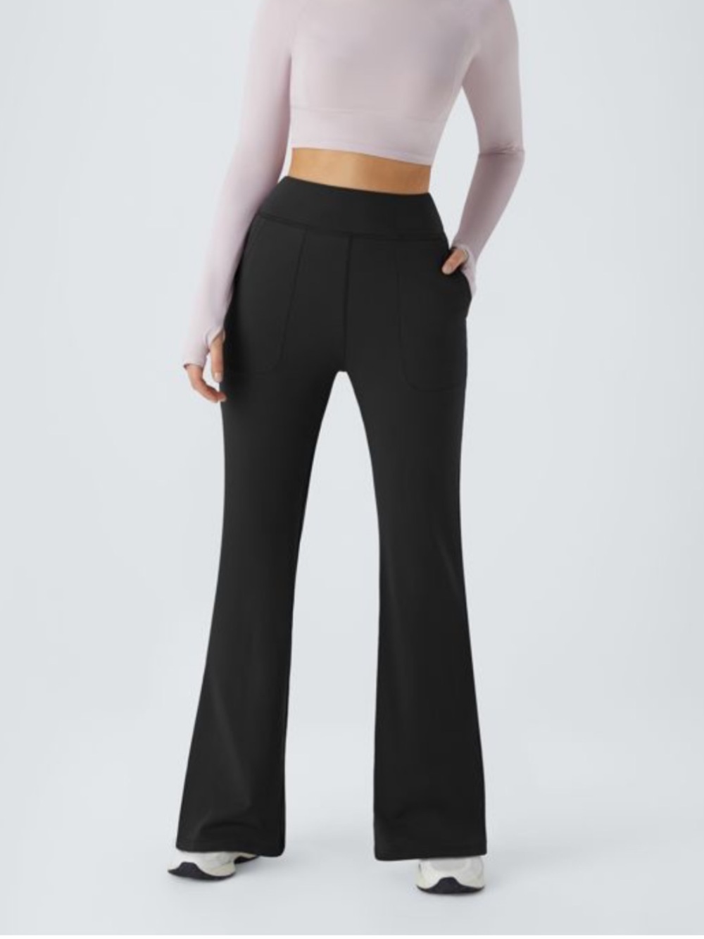 HALARA DayStretch High Waisted Pocket Plain Flare Leggings Black Size XL